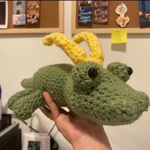 Handmade crochet croki plushie from loki series